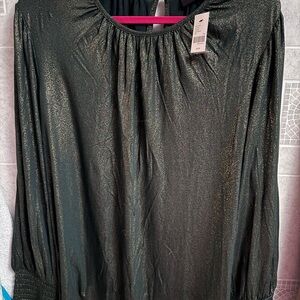 Lane Bryant green Shimmer Blouse